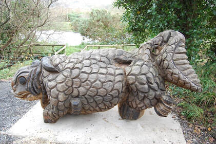 Taroo Ushtey, Isle of Man folklore chainsaw-carving