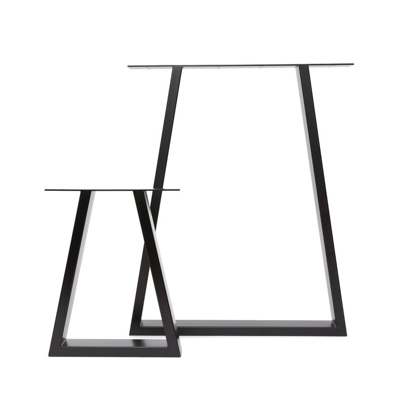 Trapezium industrial steel legs for river tables